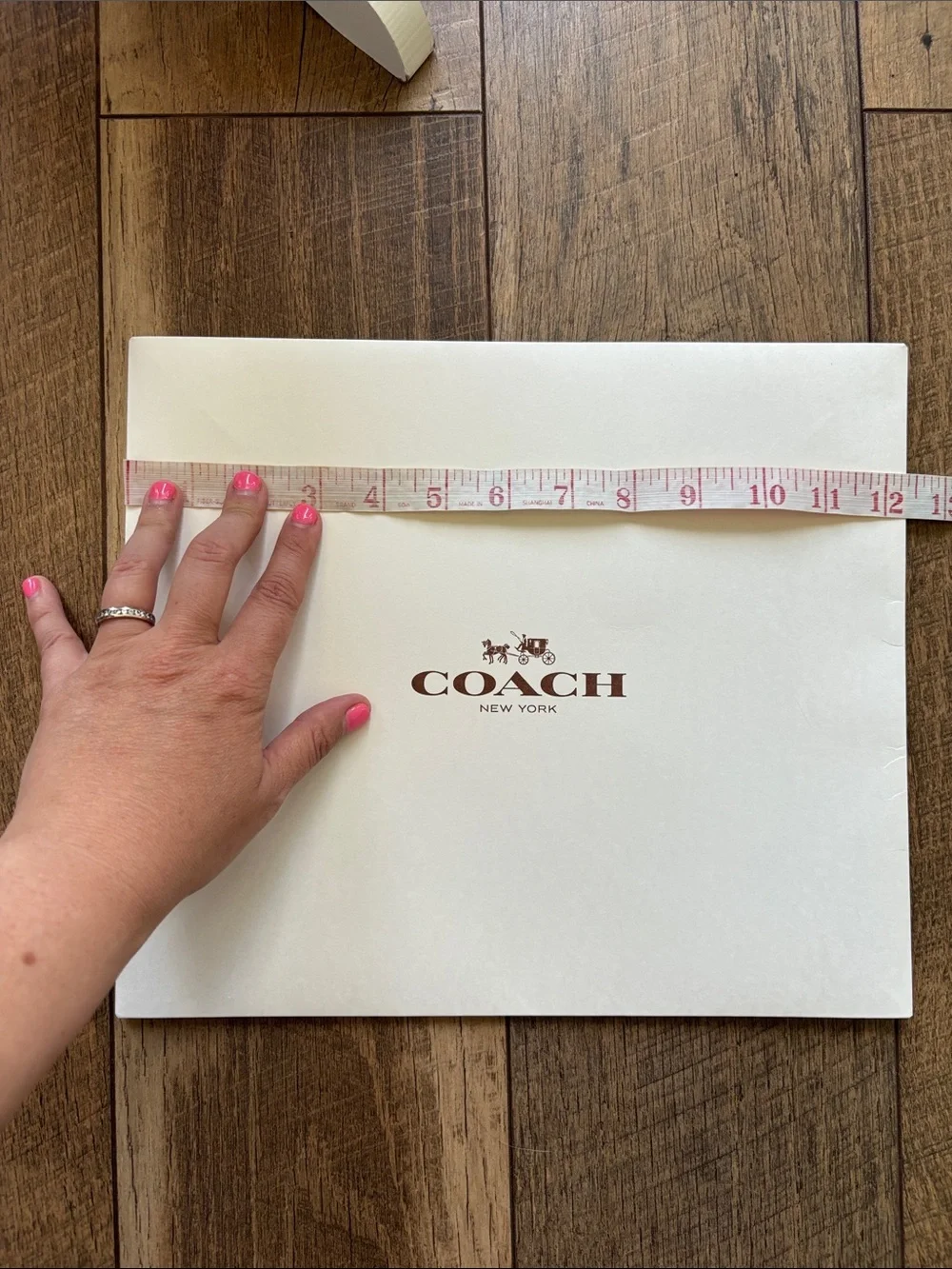 Coach White Box with Brown Logo Gift Box